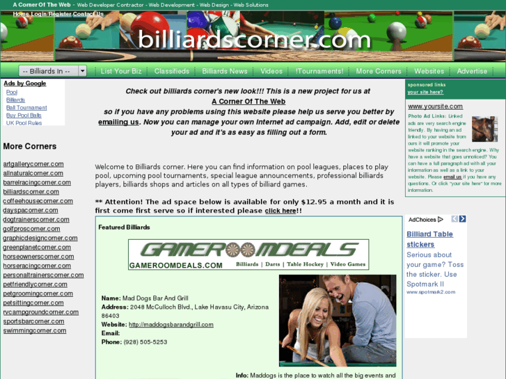 www.billiardscorner.com