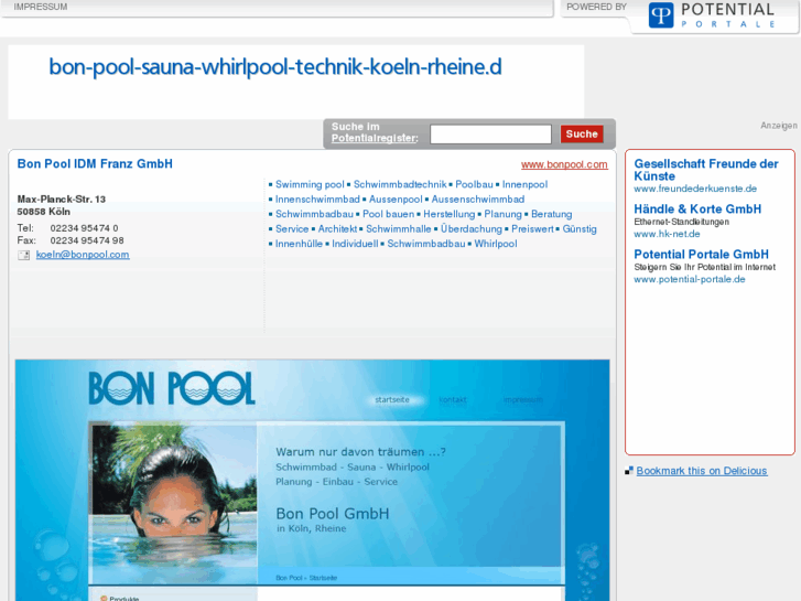 www.bon-pool-sauna-whirlpool-technik-koeln-rheine.de