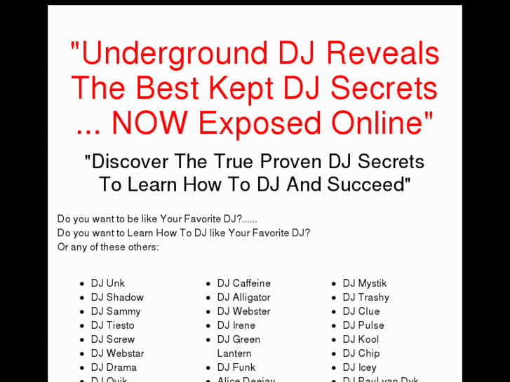 www.djprosecrets.com