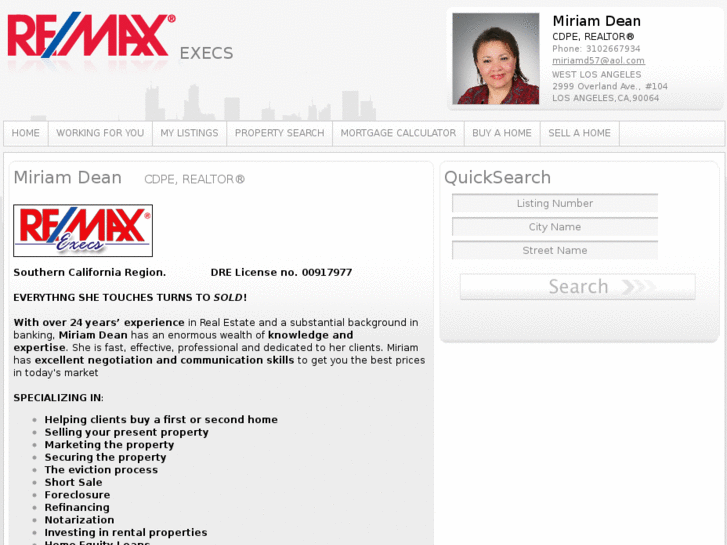 www.miriamdeancaliforniarealestate.com