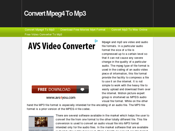 www.convertmpeg4tomp3.com