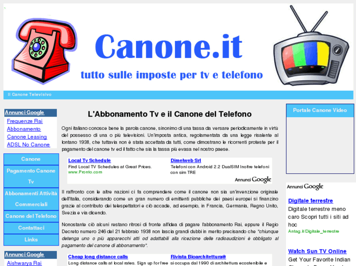 www.canone.it