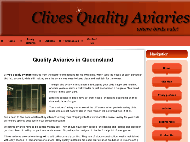 www.clives-quality-aviaries.com