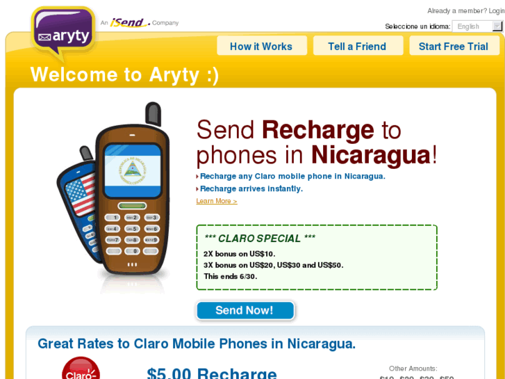 www.sendrechargetonicaragua.com