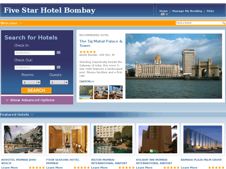 www.fivestarhotelbombay.com