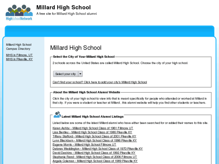 www.millardhighschoolalumni.org