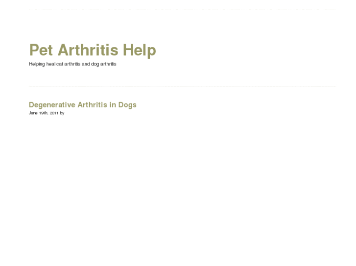 www.petarthritishelp.com