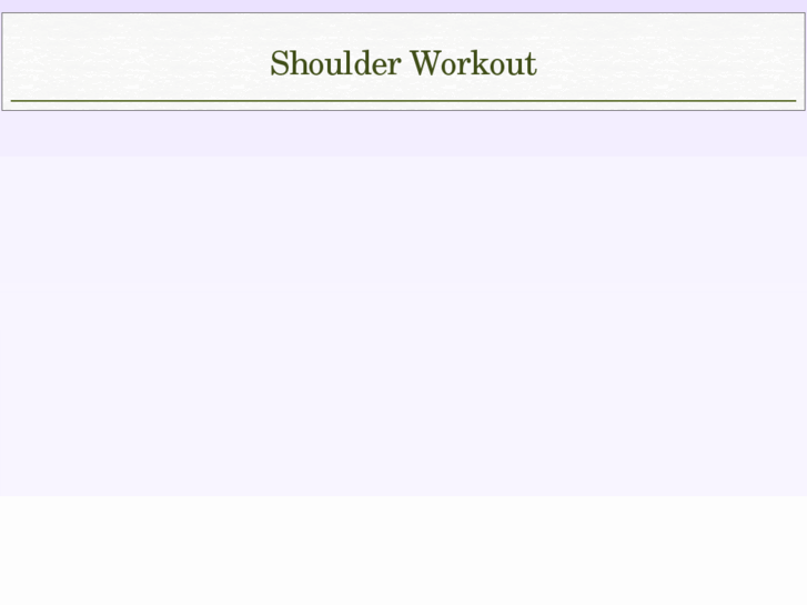 www.shoulderworkout.org