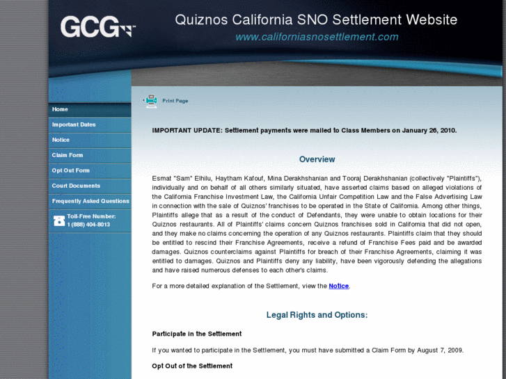 www.californiasnosettlement.net