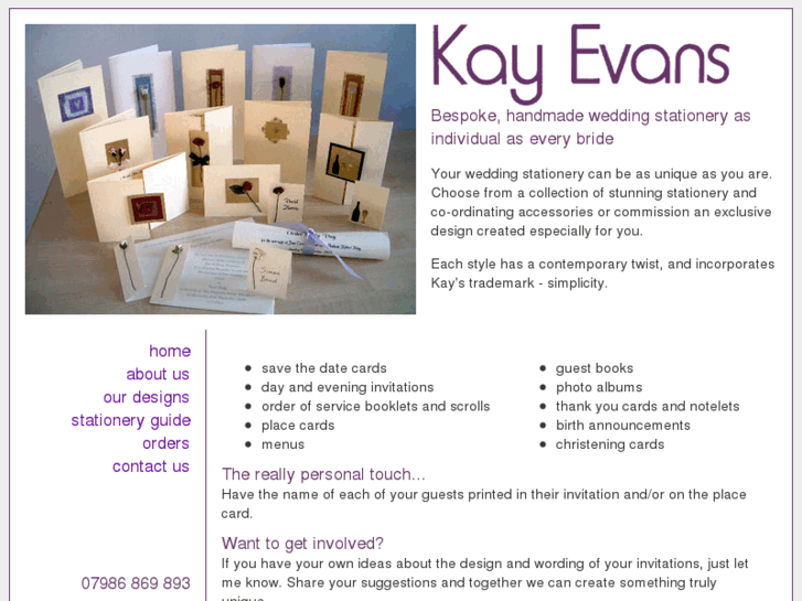 www.kayevansweddingstationery.com