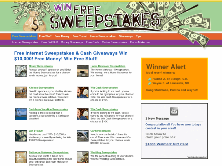 www.winfree-sweepstakes.com