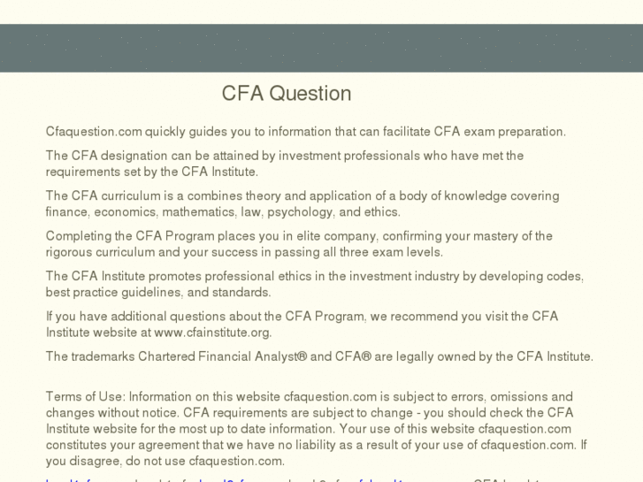 www.cfaquestion.com