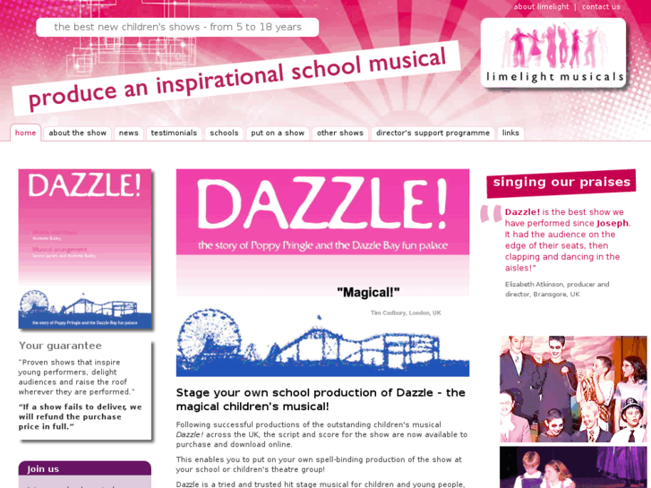 www.dazzlethemusical.com