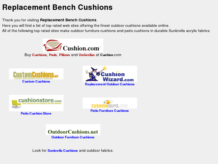 www.replacementbenchcushions.com