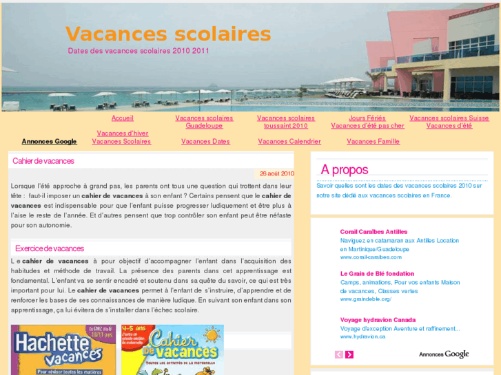 www.vacancesscolaires.net