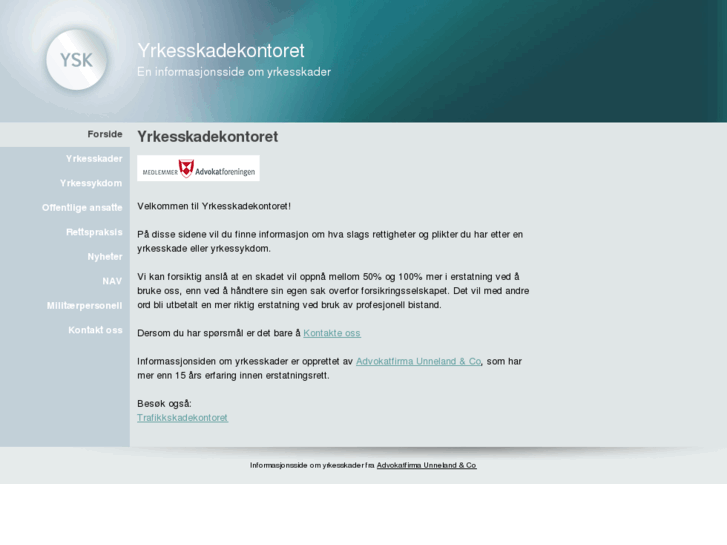 www.yrkesskadekontoret.no