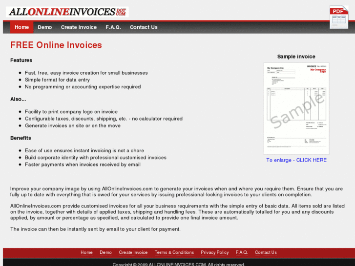 www.allonlineinvoices.com