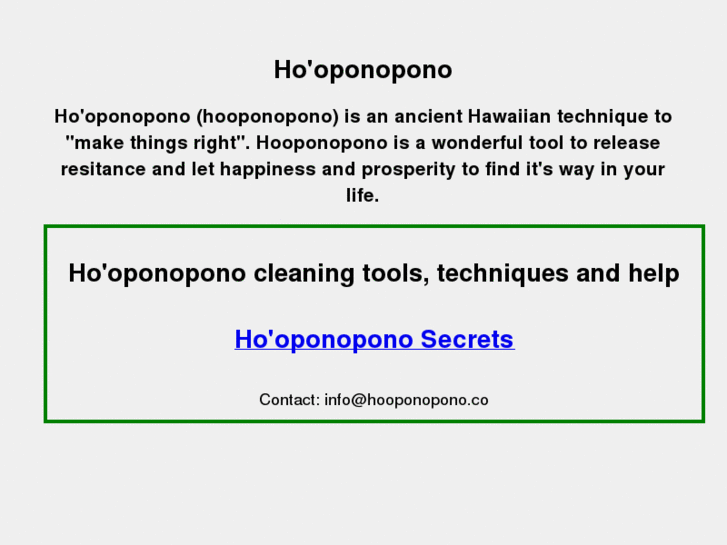 www.hooponopono.co