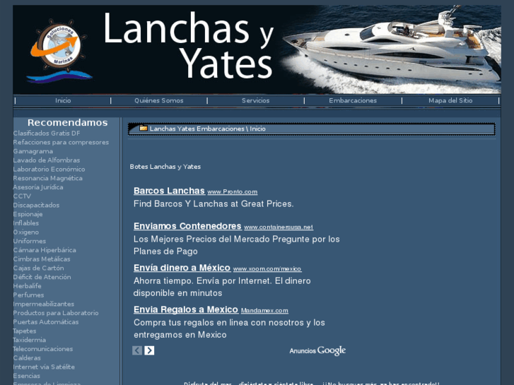 www.lanchasyyates.com.mx