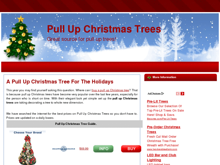 www.pullupchristmastrees.com