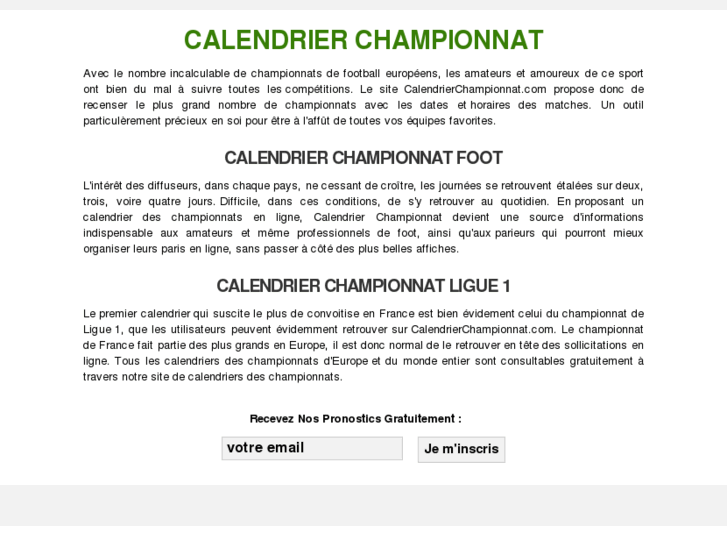 www.calendrierchampionnat.com