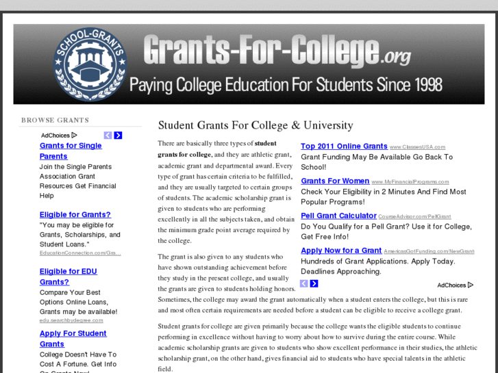 www.grants-for-college.org