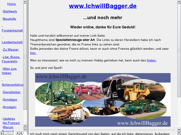 www.ichwillbagger.de