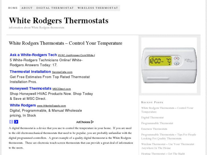 www.whiterodgersthermostats.org