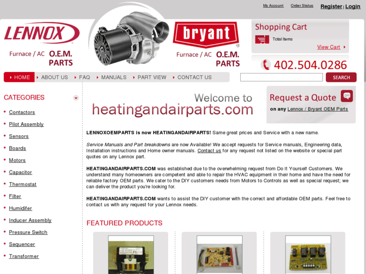 www.heatingandairparts.com