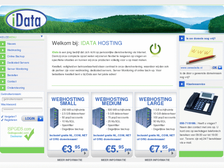 www.idatahosting.nl