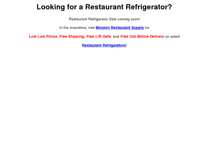 www.restaurantrefrigeratorsale.com