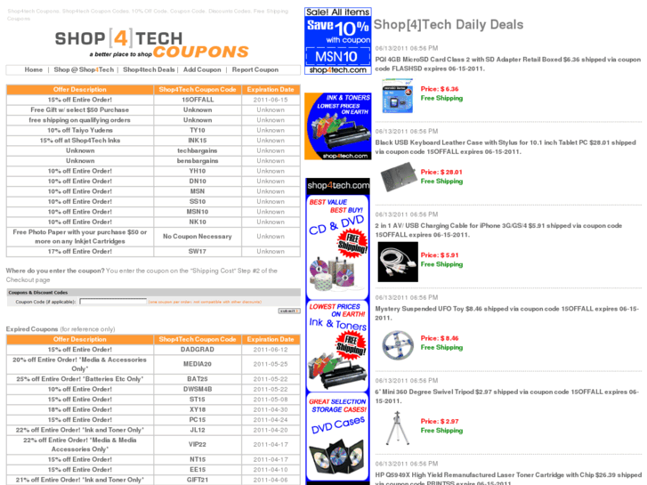 www.shop4techcoupons.com