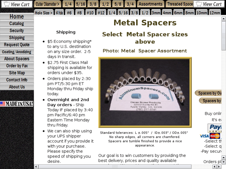 www.metal-spacers.com