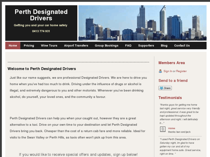 www.perthdesignateddrivers.com