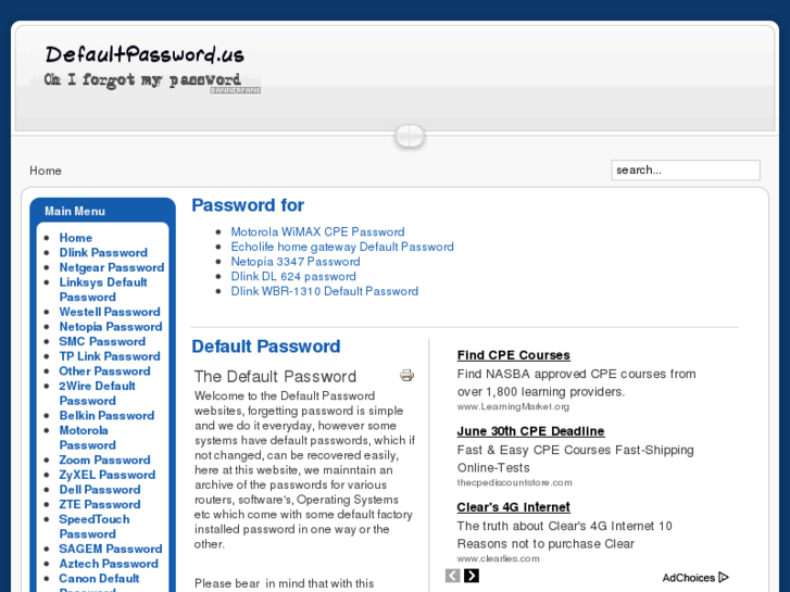 www.defaultpassword.us