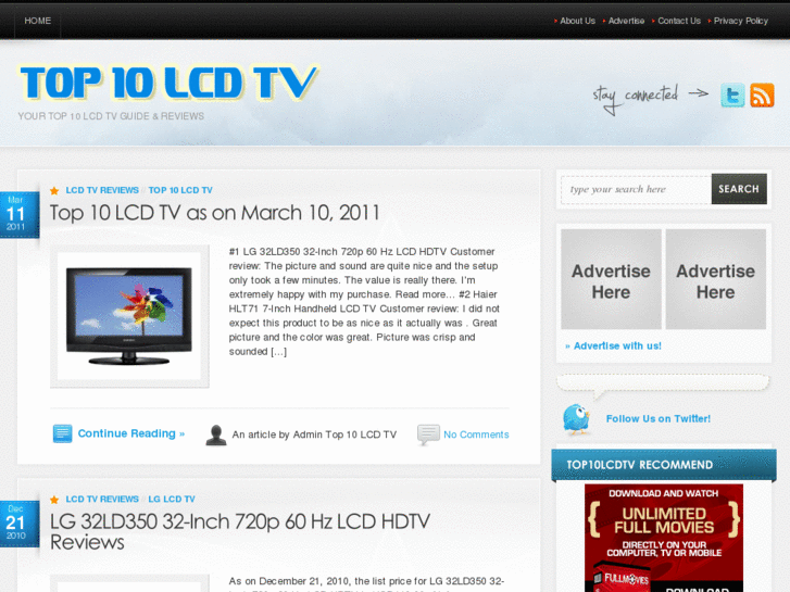 www.top10lcdtv.net