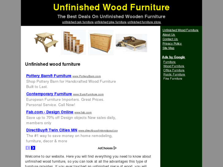 www.unfinishedwoodfurnituredeals.com