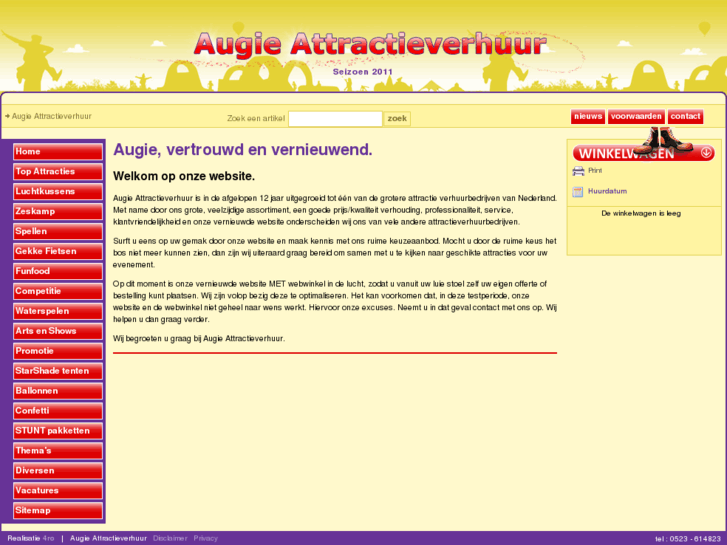 www.attractieverhuur-augie.nl