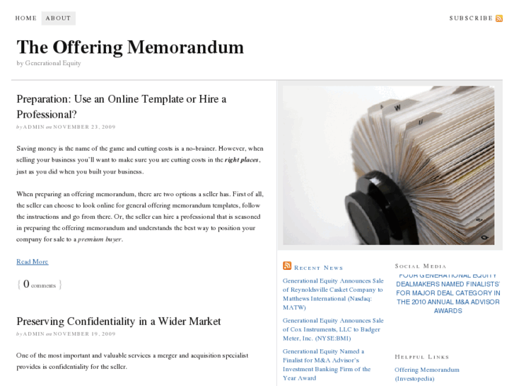 www.offering-memorandum.com