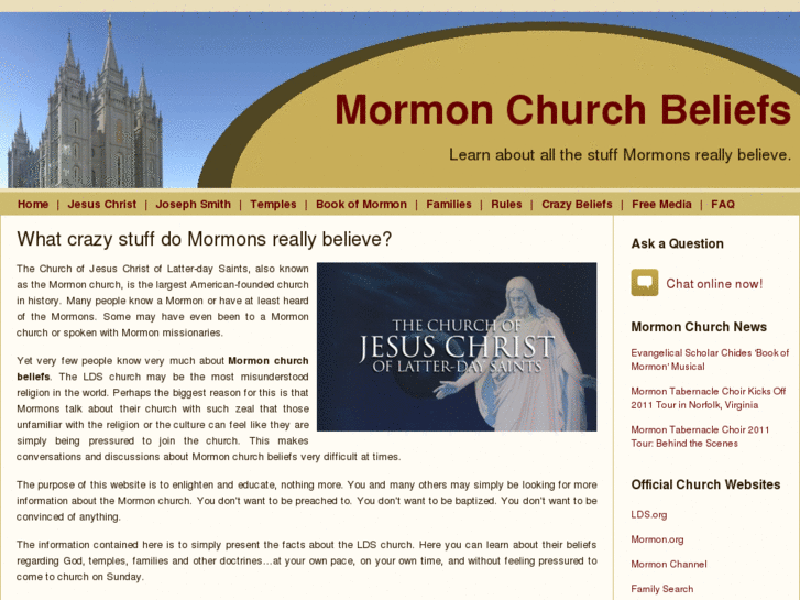 www.mormonchurchbeliefs.com