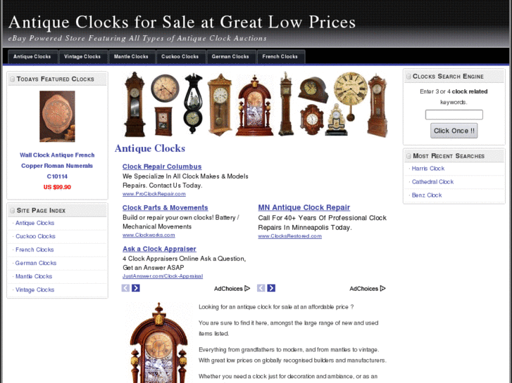 www.antique-wall-clocks-for-sale.com