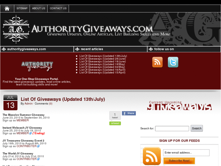 www.authoritygiveaways.com