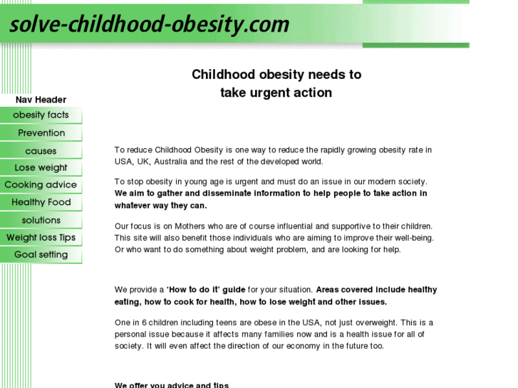 www.solve-childhood-obesity.com