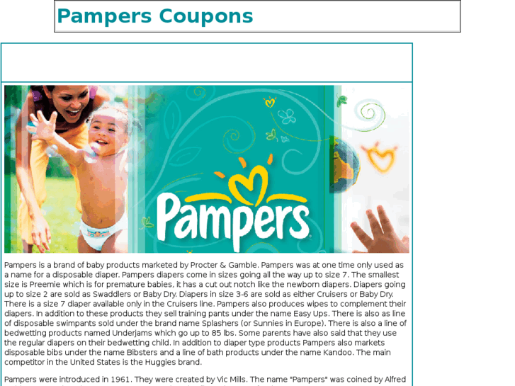 www.pampersprintablecoupons.com