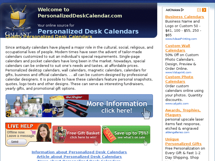 www.personalizeddeskcalendar.com