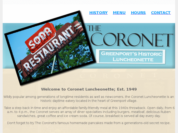 www.coronetrestaurant.com