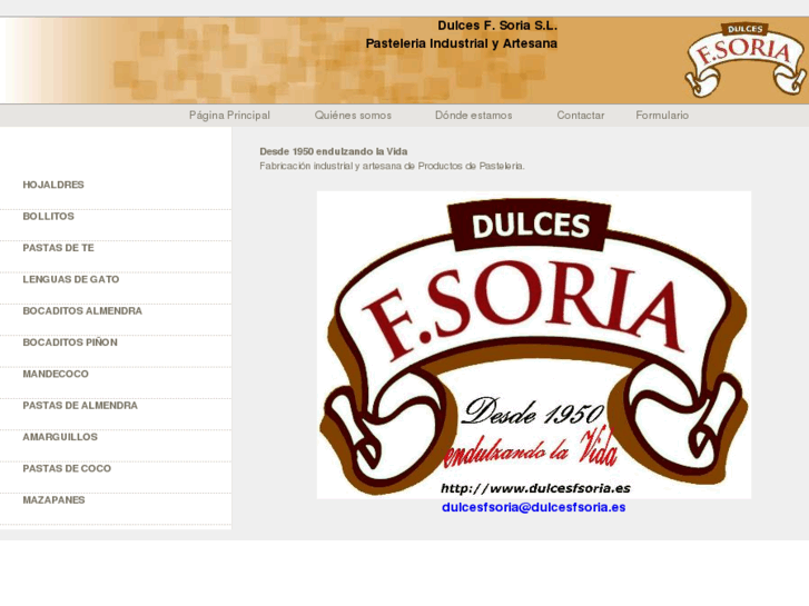 www.dulcesfsoria.es