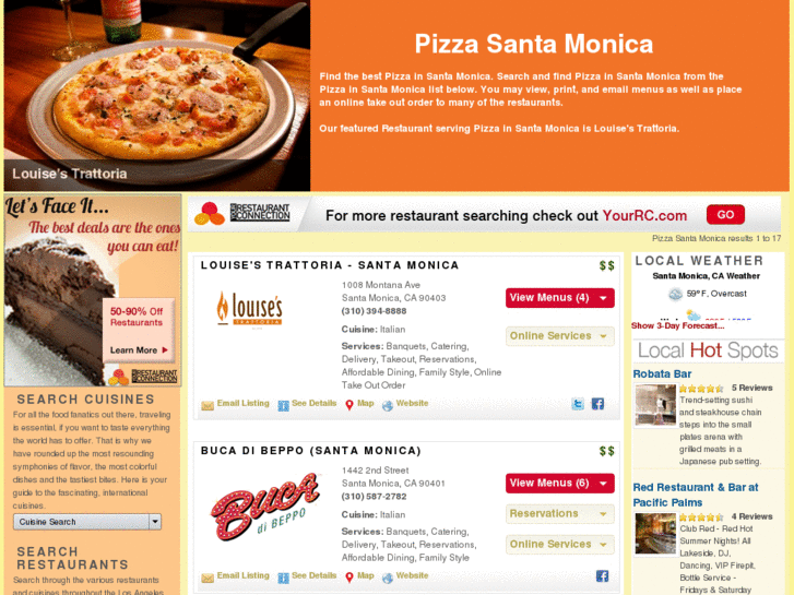 www.pizzasantamonica.com