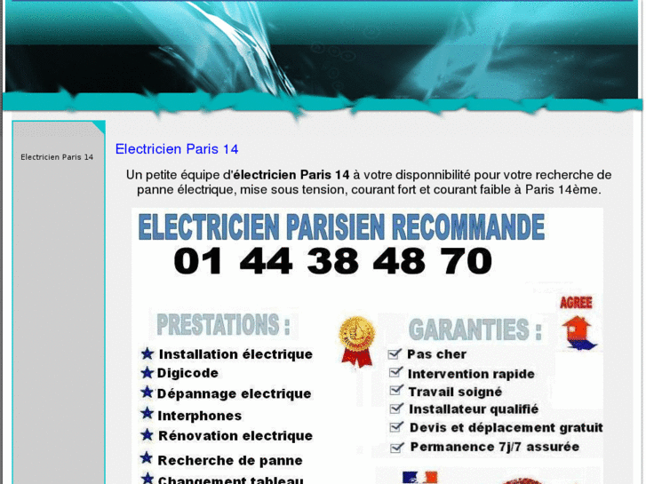 www.electricienparis14.com