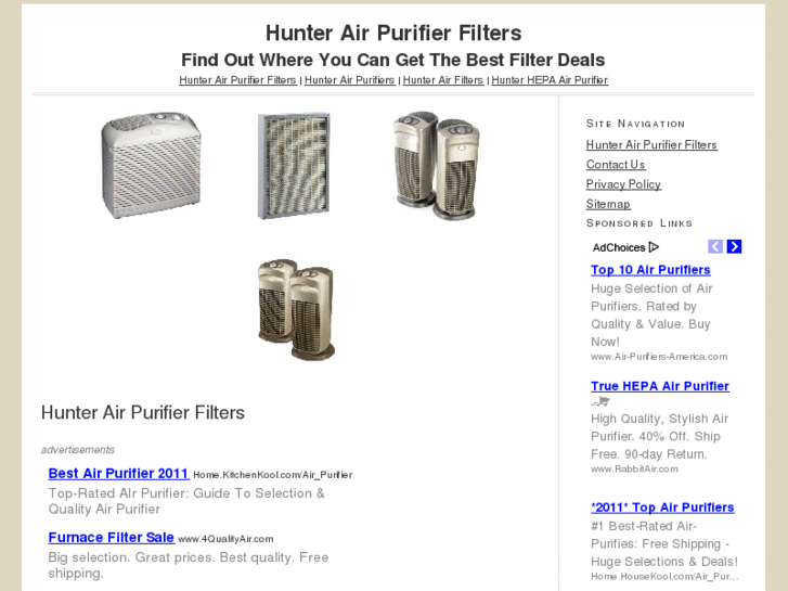 www.hunterairpurifierfilters.net